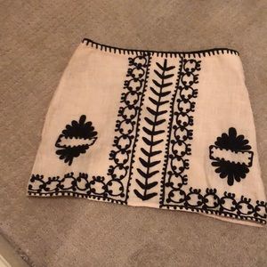 Embroidered Mini Skirt